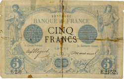 5 Francs NOIR FRANKREICH  1873 F.01.16