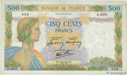 500 Francs LA PAIX FRANCE  1941 F.32.16 XF+