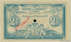 2 Francs Annulé ALGERIEN Oran 1915 JP.141.18 fST+