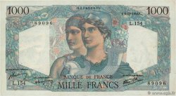 1000 Francs MINERVE ET HERCULE FRANCE  1945 F.41.09 TTB+