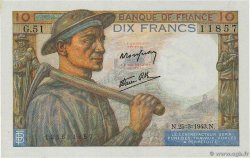 10 Francs MINEUR FRANCE  1943 F.08.08 pr.NEUF