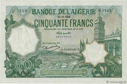 50 Francs ALGERIA  1936 P.080a