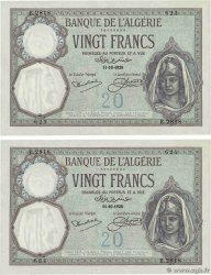 20 Francs Consécutifs ALGERIA  1928 P.078b