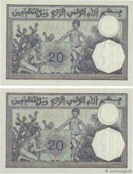 20 Francs Consécutifs ALGERIA  1927 P.078b UNC-