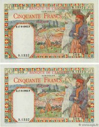 50 Francs Consécutifs ALGERIA  1942 P.087