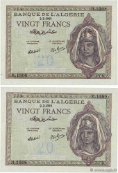 20 Francs Consécutifs ALGERIA  1945 P.092b