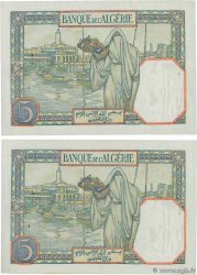 5 Francs Consécutifs ALGERIA  1941 P.077b XF