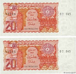 20 Dinars Consécutifs ALGERIA  1983 P.133a