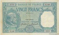 20 Francs BAYARD FRANCE  1916 F.11.01 VF+