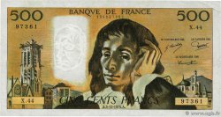 500 Francs PASCAL FRANCE  1974 F.71.12 F+