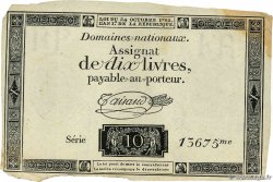 10 Livres FRANCIA  1792 Ass.36c q.BB