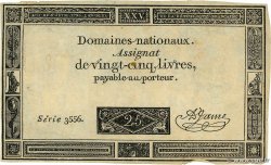 25 Livres FRANKREICH  1793 Ass.43b S