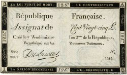 125 Livres FRANKREICH  1793 Ass.44a