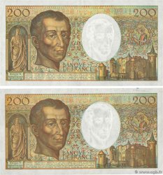 200 Francs MONTESQUIEU FRANKREICH  1990 F.70.10b fVZ