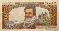 5000 Francs HENRI IV FRANCE  1958 F.49.05 VF-