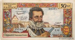 50 Nouveaux Francs HENRI IV FRANKREICH  1959 F.58.03 fSS