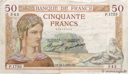 50 Francs CÉRÈS FRANCE  1935 F.17.09