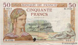 50 Francs CÉRÈS FRANCE  1935 F.17.09