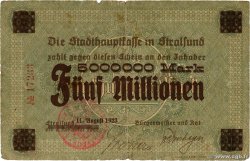 5 Millions Mark ALLEMAGNE Stralsund 1923 P.- TB