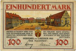 100 Mark ALLEMAGNE Herford 1922 P.-- TB+