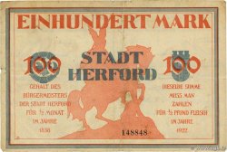 100 Mark ALEMANIA Herford 1922 P.-- BC+