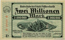 2 Millions Mark GERMANY Höhscheid 1923 P.--