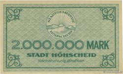 2 Millions Mark ALLEMAGNE Höhscheid 1923 P.-- SUP+