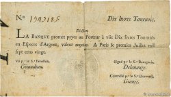 10 Livres Tournois typographié FRANCE  1720 Dor.22 pr.TTB