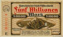 5 Millions Mark ALLEMAGNE Höhscheid 1923 P.--