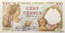 100 Francs SULLY FRANKREICH  1941 F.26.44 fST+