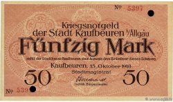 50 Mark Annulé DEUTSCHLAND Kaufbeuren  1918 P.-