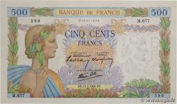 500 Francs LA PAIX FRANCE  1940 F.32.04 AU