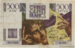 500 Francs CHATEAUBRIAND FRANCE  1947 F.34.07 pr.TTB