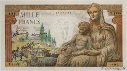 1000 Francs DÉESSE DÉMÉTER FRANCE  1943 F.40.15