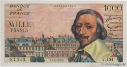 1000 Francs RICHELIEU FRANCE  1955 F.42.12