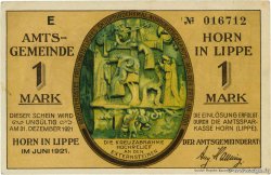 1 Mark ALEMANIA Horn In Lippe 1921 K.IV494e EBC