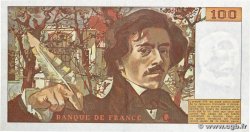 100 Francs DELACROIX modifié FRANCE  1978 F.69.01c XF