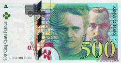 500 Francs PIERRE ET MARIE CURIE FRANCE  1995 F.76.02 SUP