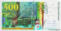 500 Francs PIERRE ET MARIE CURIE FRANCE  2000 F.76.05 XF