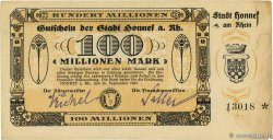 100 Millionen  Mark GERMANY Honnef 1923 P.--