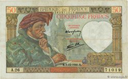 50 Francs JACQUES CŒUR FRANCE  1940 F.19.04