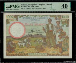 1000 Francs TUNISIA  1946 P.26 VF+