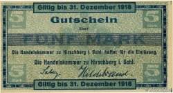 5 Mark GERMANIA Hirschberg  1918 P.- SPL+