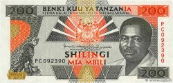 200 Shilingi TANZANIE  1993 P.25b