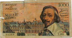 1000 Francs RICHELIEU FRANCIA  1956 F.42.20 q.B