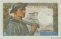 10 Francs MINEUR FRANCE  1947 F.08.19 SUP