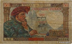 50 Francs JACQUES CŒUR FRANCE  1940 F.19.03