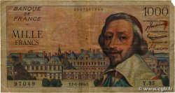 1000 Francs RICHELIEU FRANCE  1954 F.42.04 B+