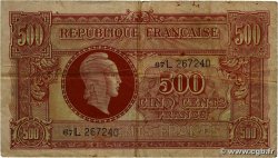 500 Francs MARIANNE fabrication anglaise FRANCE  1945 VF.11.01