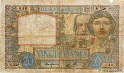 20 Francs TRAVAIL ET SCIENCE FRANCE  1940 F.12.03